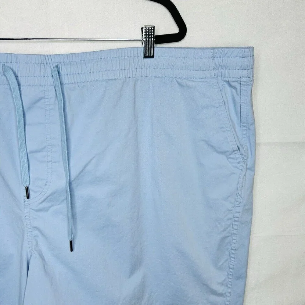 Lands’ End Shorts Men’s 4XL (54-56) Big & Tall Light Blue Outdoor Chino Stretch
